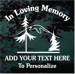 Mountain Scene Memorial Decals